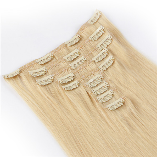 China Hair Extensions With Clips Human Hair Supplier Wholesale Clip In Hair Extensions  LM282